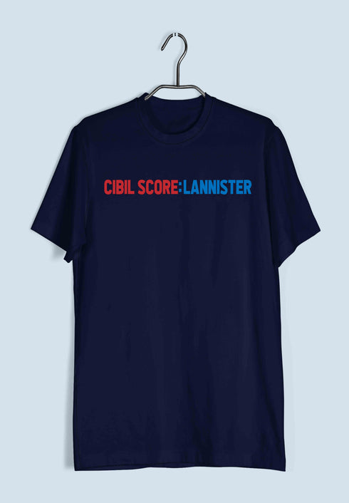 3 TV Series CIBIL Score Custom Printed Graphic Design T-Shirt for Men